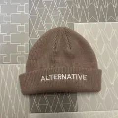 R.BOOM ALTERNATIVE ベビー ニット帽 ピンクベージュ