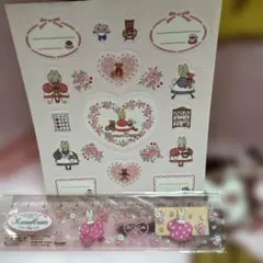マロンクリーム❤️1994年製シール&1997年製定規セット新品　サンリオ　レア②