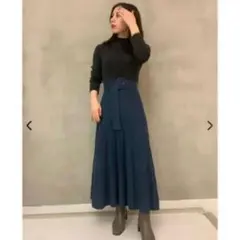 FLAY I.D　ニットワンピース プリーツスカート付き