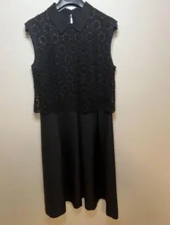 トゥモローランドコレクション　花柄レース ノースリーブ ワンピース