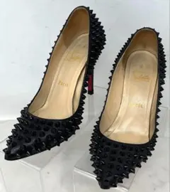 Christian Louboutin レザースタッズハイヒールパンプス 36のサムネイル
