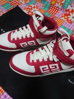 GIVENCHY レザー 4G ハイカット スニーカー 43 28 ジバンシィのサムネイル