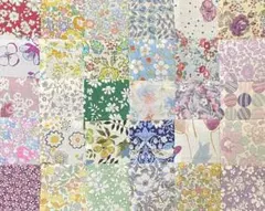 リバティタナローン　ハギレ　パッチワーク用　約5センチ角×30枚　　5-⑨