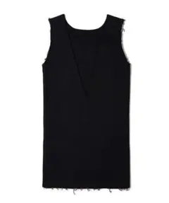 perverze Cotton Rib Line Dress ブラックのサムネイル