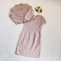 FOXY　フォクシー　ワンピース　スーツ　セットアップ　アンサンブル　ピンク系