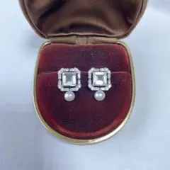 新品未使用　天然アクアマリン　3月誕生石　淡水パール　ピアス　パワーストーン