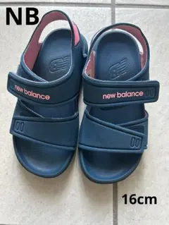 new balance サンダル 16cm ネイビー/ピンク