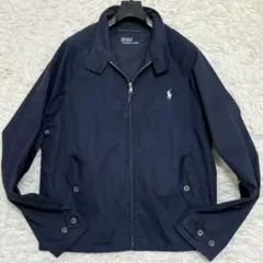 美品✨ 90s ポロバイラルフローレン スイングトップ ネイビー ポニー刺繍