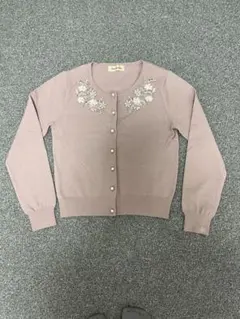 【ピン1号様専用】デビュードフィオレ・レッセパッセベルベット刺繍カーディガン