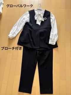 リボン付きパンツスーツ セットアップ