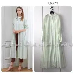 ANAYI キュプラツイル ギャザーシャツ ワンピース 38