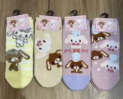 【新品未使用】しまむら シュガーバニーズ 靴下4足 (4種)セット23-25㎝