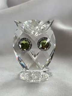 スワロフスキー　レア　2011年廃盤品　置物　ふくろう　クリスタル　ガラス