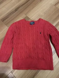 Polo by Ralph Lauren 赤 ケーブルニット セーター 4T