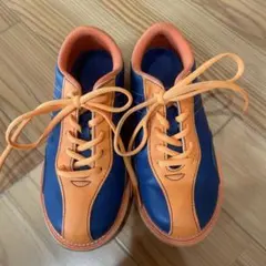 美品 希少 PUMA レザー ボウリングシューズ バイカラー 赤×紺 23cm