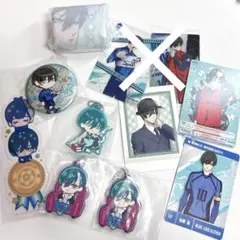 ブルーロック 糸師凛 まとめ売り パシャこれ ラバー ダブルポーチ 缶バッジ