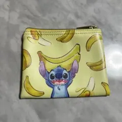 スティッチ バナナ柄 ポーチ
