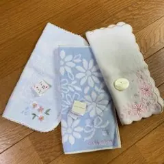ローラアシュレイ他新品タオルハンカチ3枚セット