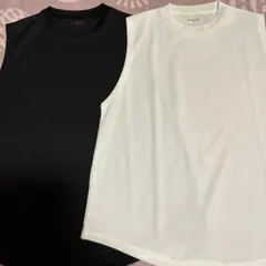 GUスポーツ　レディースタンクトップ　速乾ノースリーブ　白黒2枚