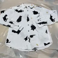 古着　レア　黒猫　シルエット　長袖シャツ　キャンディーファンタジー