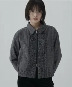 check frill shirt blouson FEKETE - メルカリ