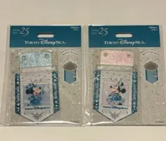 東京ディズニーシー 25周年 リボン ミッキー ミニー 2種セットのサムネイル