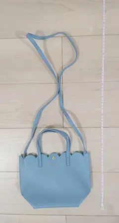 COLORS by Jennifer Sky 水色 スカラップ ショルダーバッグ