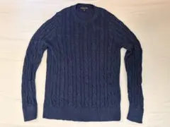 Brooks Brothers ケーブルニット セーター ネイビー Mのサムネイル