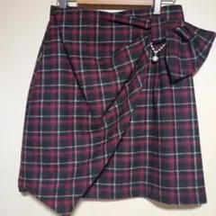 axes femme チェック柄ミニスカート