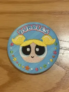 パワーパフガールズ　刺繍缶バッジ　ビスケット　缶バッジ　バブルス③