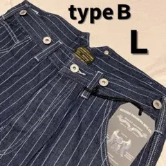 【Ｂ-L】 ストライプ　デニム　パンツ　ウォバッシュ　ヒッコリー　アメカジのサムネイル