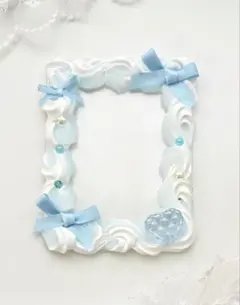 ホイップデコ　B8硬質トレカケース　水色　白　ミックス