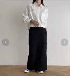 CANAL JEAN El mar　ナイロンカーゴロングスカートのサムネイル