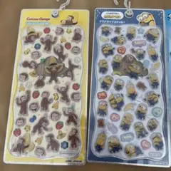 正規品 プチドロップステッカー ミニオン おさるのジョージ