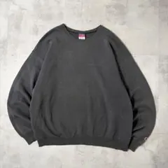 champion チャンピオン　ブランク スウェット　無地　フェード　墨黒　XL