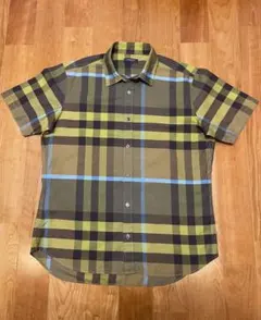 美品　BURBERRY LONDON チェック柄 半袖シャツ Lサイズ