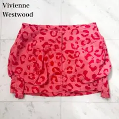人気❤️Vivienne Westwood ミニスカート　オーブ　レッド　ベロアのサムネイル