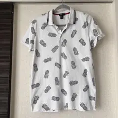FOREVER 21 パイナップル柄 ポロシャツ ホワイトのサムネイル