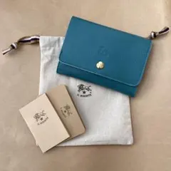 折り財布　ミニ財布　二つ折り財布　コインケース　小銭入れ　グリーン