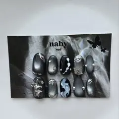 [37]個性派ネイルネイルチップ　マグネットネイル　韓国ネイル　ニュアンスネイル