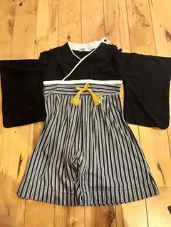 90cm黒とストライプの子供用着物