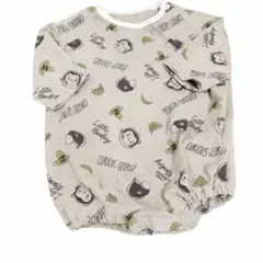 おさるのジョージ　長袖ロンパース 80