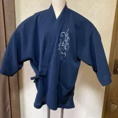 昭和レトロ　レトロ和装古着　甚平　上だけ　Lサイズ