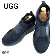 アグ　美品　ニュートラ　ロゴ　厚底　スニーカー　23cm　ブラック