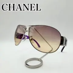 美品✨CHANEL シルバー グラデーション サングラス ココマーク 