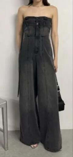 Chico デニムベアサロペット グレーのサムネイル