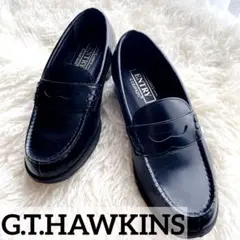 【人気】G.T.HAWKINS マジ軽ローファー 黒レザー 24cm
