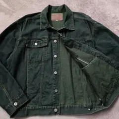 【GUESS】90s ゲス デニムジャケット グリーン Lサイズ USA製
