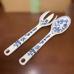 GYP0724 Blue Danube 陶器製 サラダサーバーセットのサムネイル
