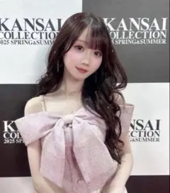 Lip service リップサービス ツイードリボンオフショルトップス ピンク
